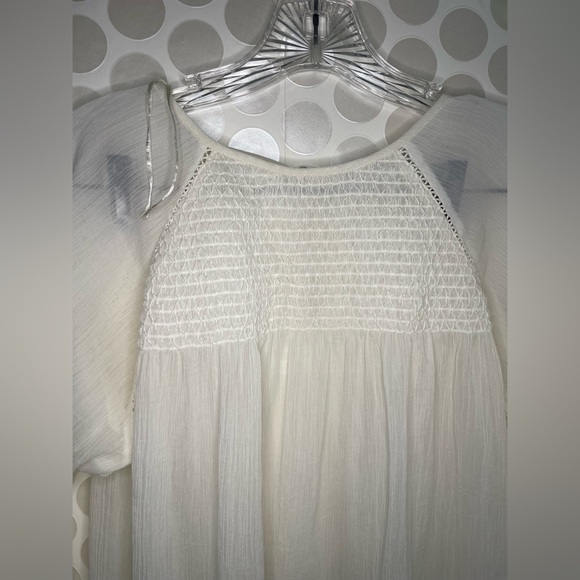 ZARA Basic women's ivory blouse  Size S. Elastic draped neckline and sleeves - Picture 12 of 15